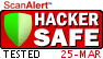 HACKER SAFE certified sites prevent over 99% of hacker crime.